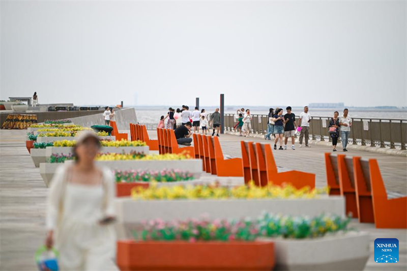 Vista da Nova área de Binhai em Tianjin