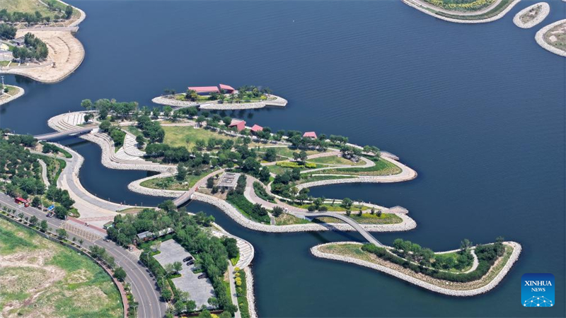 Vista da Nova área de Binhai em Tianjin