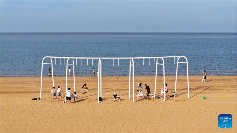 Vista da Nova área de Binhai em Tianjin