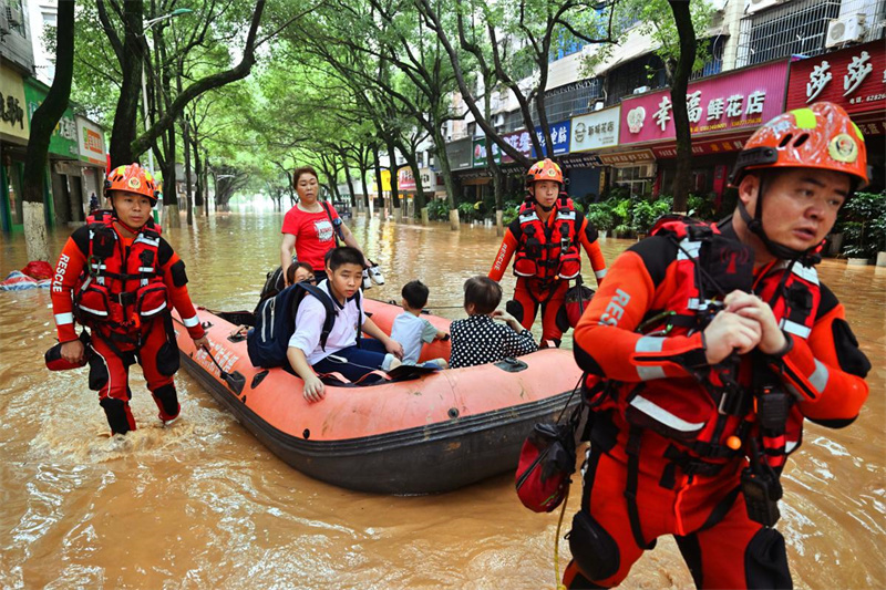 Hunan: condado de Pingjiang atingido por inunda??es sem precedentes