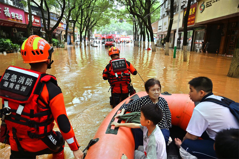Hunan: condado de Pingjiang atingido por inunda??es sem precedentes
