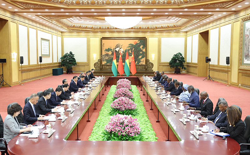 Xi Jinping realiza conversa??es com presidente da Guiné-Bissau