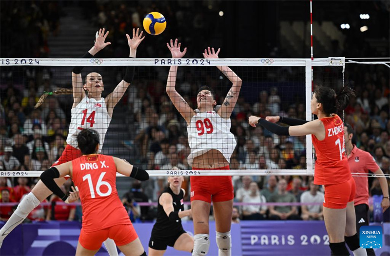 Paris 2024: Turquia vence a China por 3 a 2 e chega às semifinais de v?lei feminino