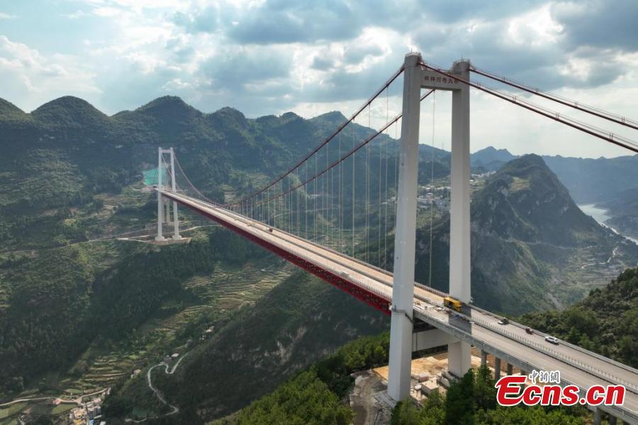 Guizhou: constru??o da grande ponte do rio Tongzi será concluída