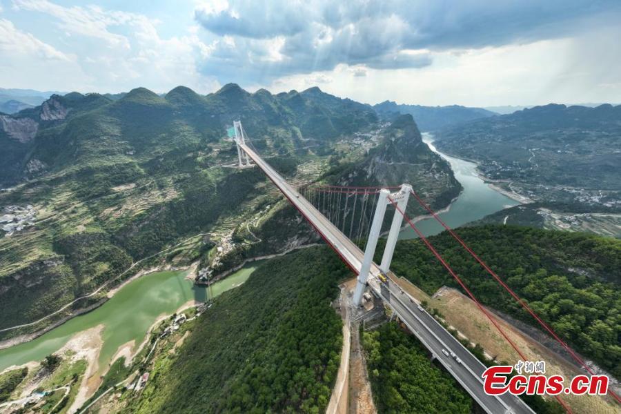 Guizhou: constru??o da grande ponte do rio Tongzi será concluída