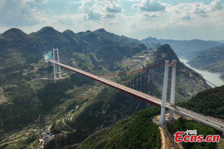Guizhou: constru??o da grande ponte do rio Tongzi será concluída