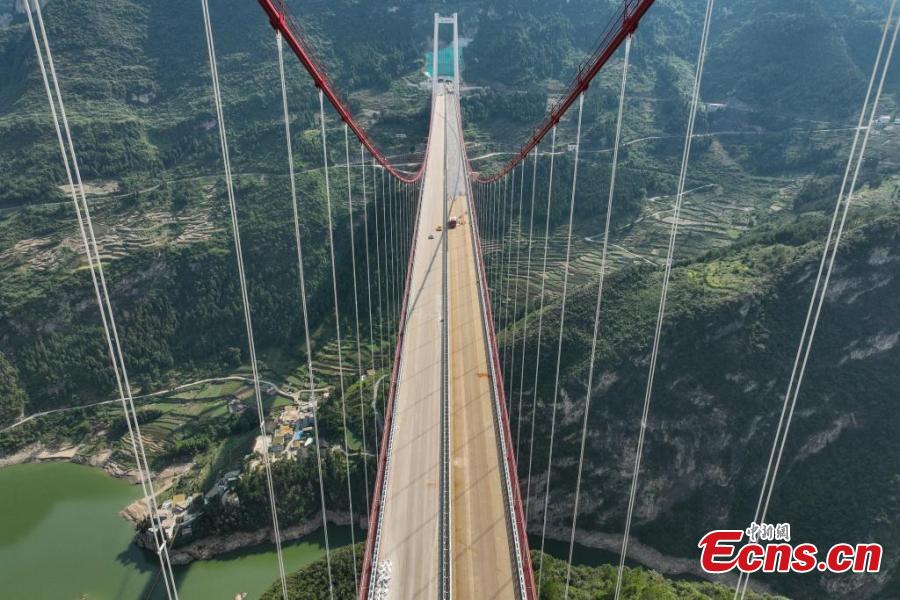 Guizhou: constru??o da grande ponte do rio Tongzi será concluída