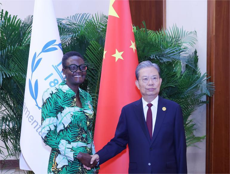 Mais alto legislador chinês pede coopera??o intensificada com UIP e órg?os legislativos estrangeiros