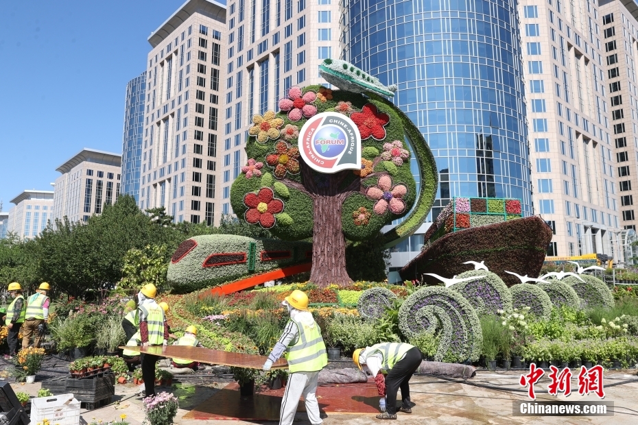 Canteiros temáticos instalados em Beijing para Fórum de Coopera??o China-áfrica