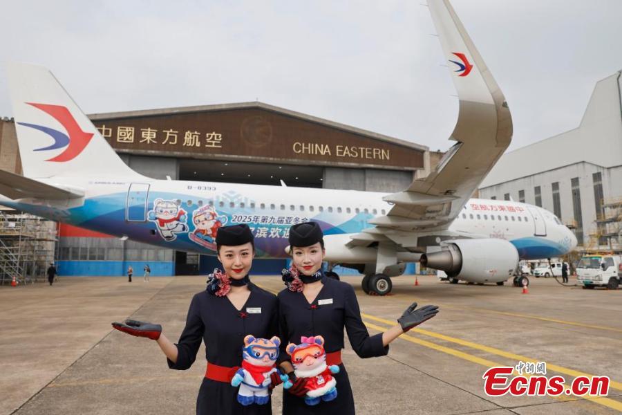 China Eastern revela aeronave temática dos 9o Jogos Asiáticos de Inverno