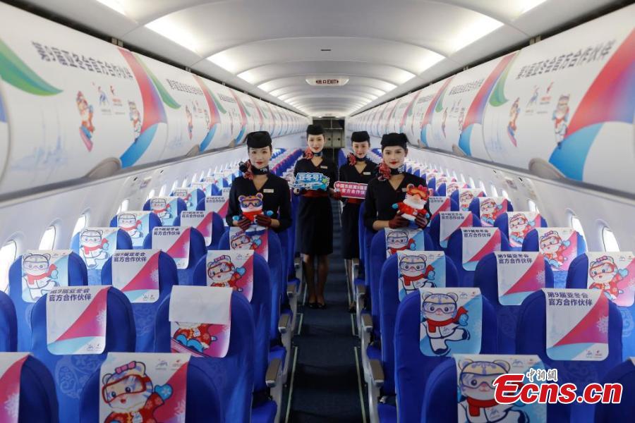 China Eastern revela aeronave temática dos 9o Jogos Asiáticos de Inverno