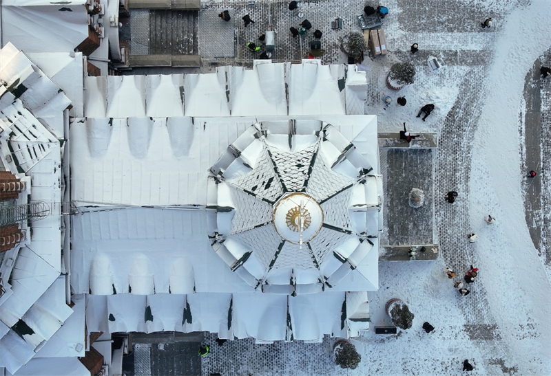 Paisagem poética da Catedral de Santa Sofia em Harbin