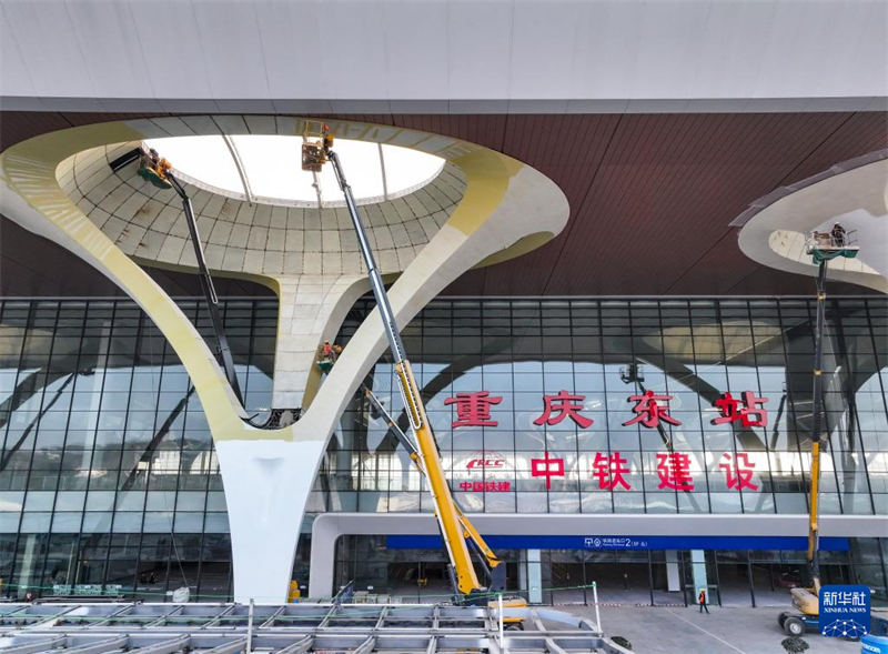 Maior centro ferroviário de alta velocidade do oeste da China em constru??o acelerada