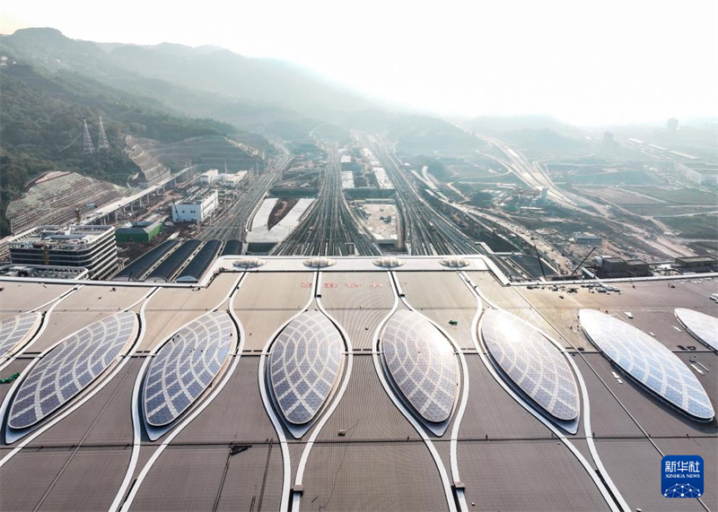 Maior centro ferroviário de alta velocidade do oeste da China em constru??o acelerada