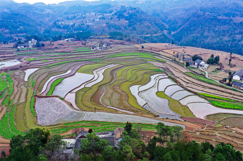 Galeria: regi?es agrícolas de guizhou acumulam água para a primavera, no sudoeste da China