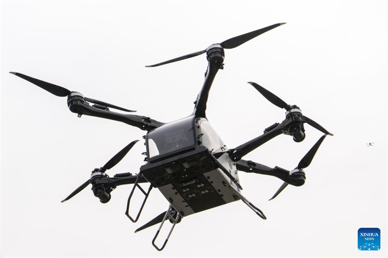 Carro voador da XPENG realiza voo de teste na Província de Hunan, centro da China