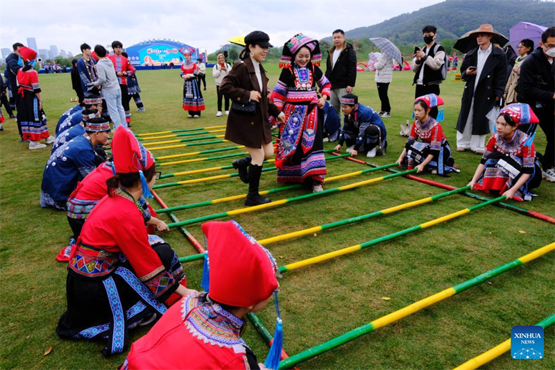 Diversas atividades culturais celebram Festival Sanyuesan em Guangxi, sul da China