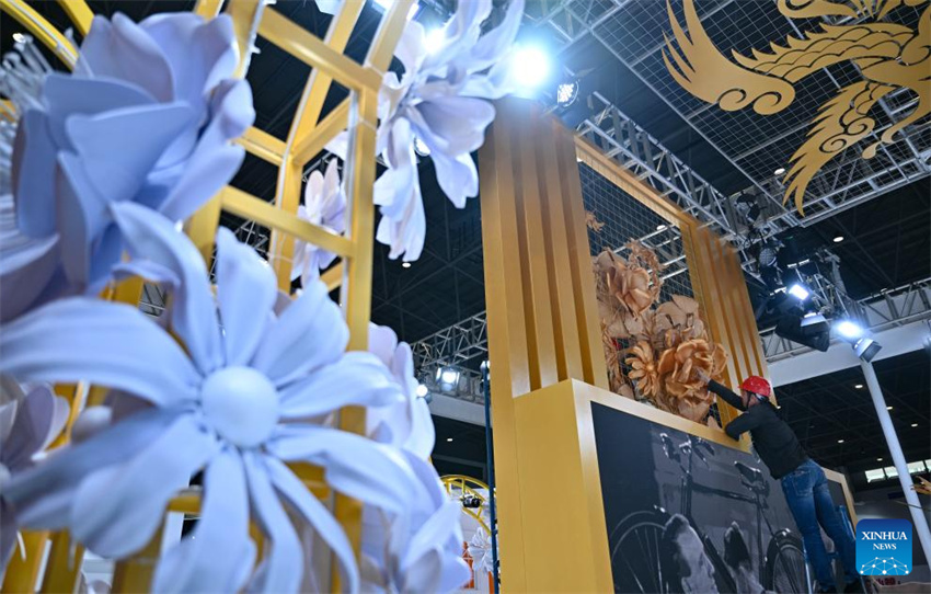 5a Exposi??o Internacional de Produtos de Consumo da China em prepara??o em Haikou, sul da China