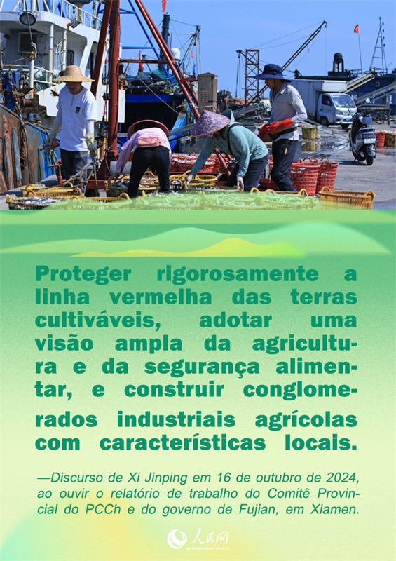 P?ster: Cita??es do presidente Xi Jinping sobre a revitaliza??o rural em Fujian