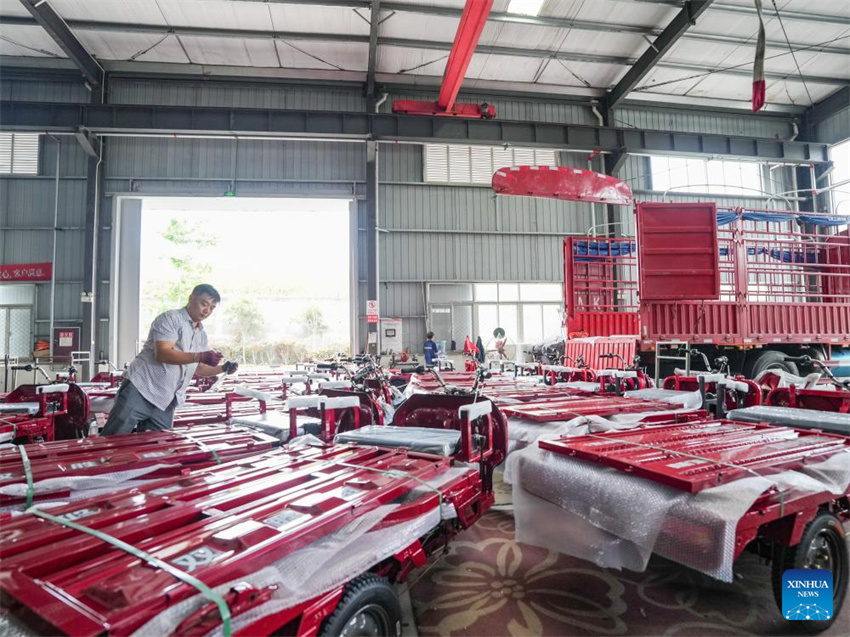 PME de tecnologia em Sichuan vê crescimento na exporta??o de triciclos elétricos