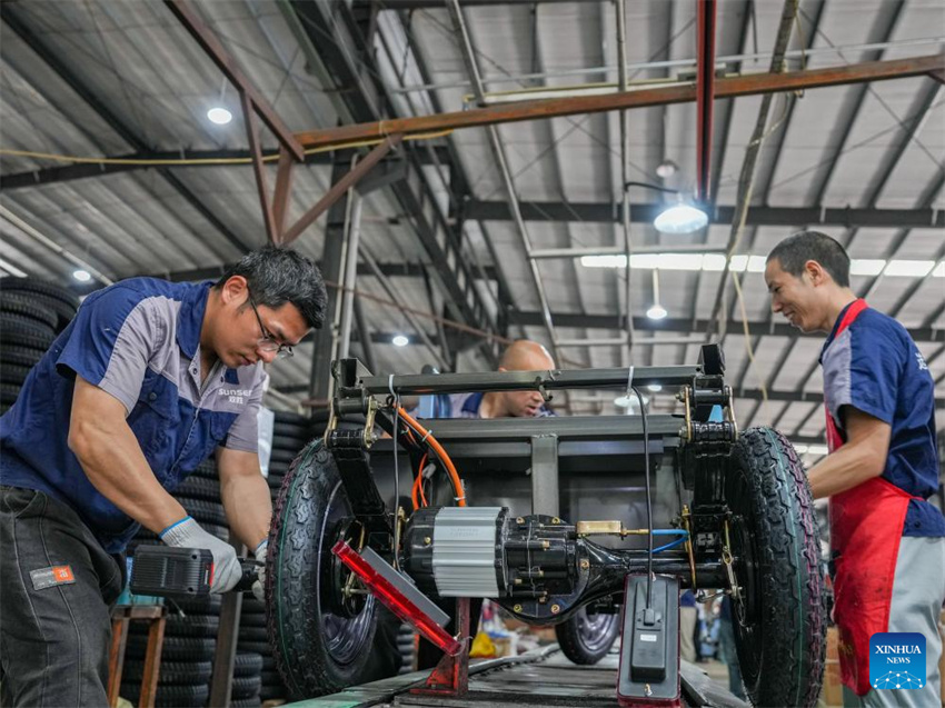 PME de tecnologia em Sichuan vê crescimento na exporta??o de triciclos elétricos