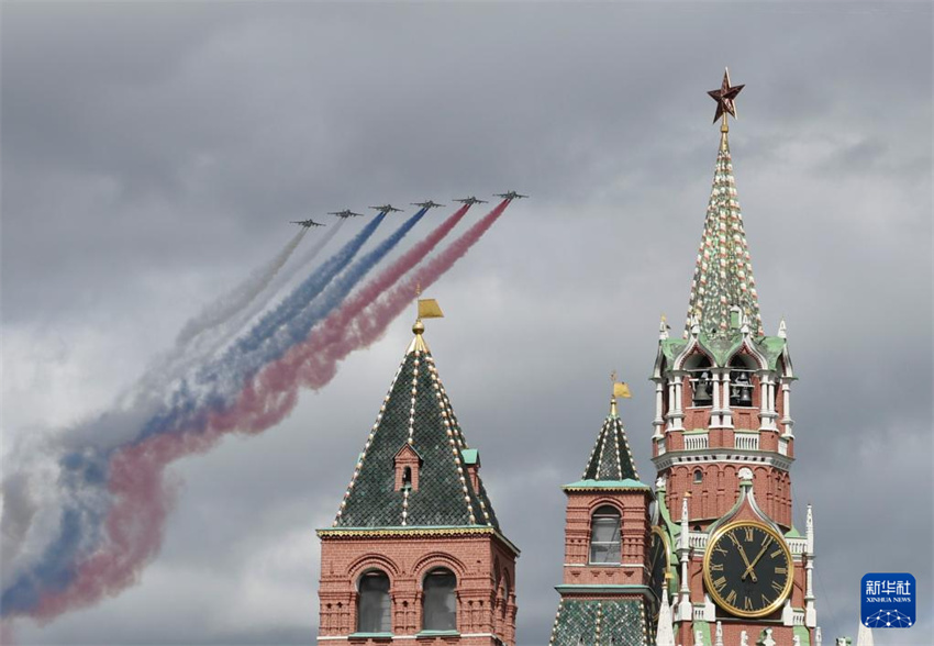 Ensaio do desfile militar em comemora??o ao 80o aniversário da vitória na Grande Guerra Patriótica é realizado em Moscou