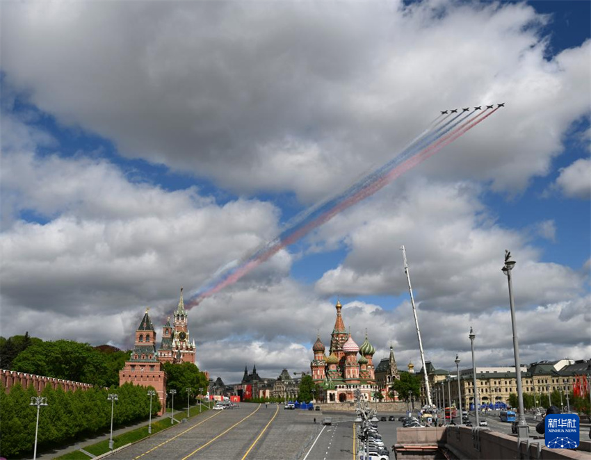 Ensaio do desfile militar em comemora??o ao 80o aniversário da vitória na Grande Guerra Patriótica é realizado em Moscou