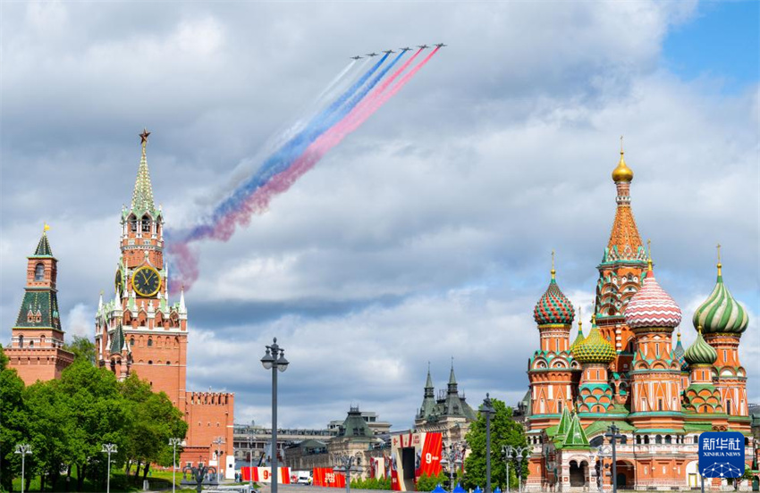Ensaio do desfile militar em comemora??o ao 80o aniversário da vitória na Grande Guerra Patriótica é realizado em Moscou