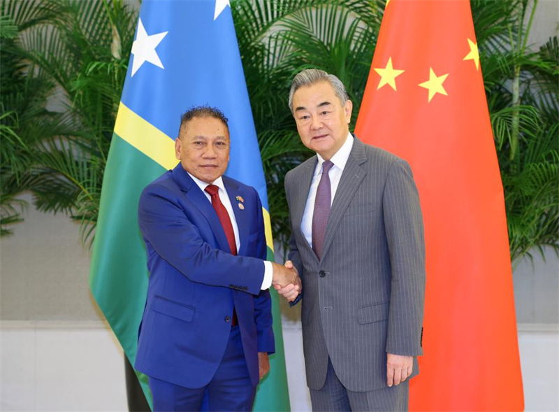 Ministro das Rela??es Exteriores da China se reúne com convidados dos países insulares do Pacífico