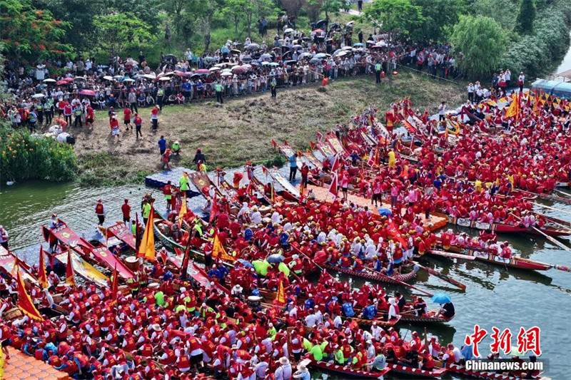 Fujian: 100 barcos-drag?o competem nas águas do rio Mulanxi, em Putian