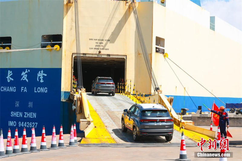 Mais de mil carros chineses “saem” de Guanxi para o Oriente Médio