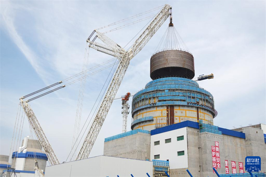 Shandong: módulo CB20 para a 3a unidade da Usina Nuclear de Haiyang é i?ado em posi??o