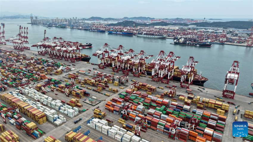 Porto de Qingdao expande comércio com países da OCS por meio de 42 rotas de navega??o