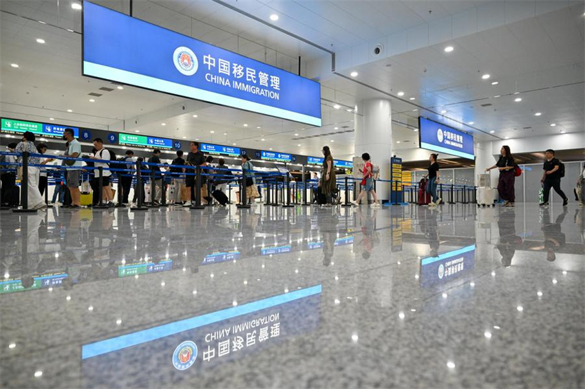 Nova instala??o de inspe??o de imigra??o inaugurada no Aeroporto Internacional de Binhai em Tianjin