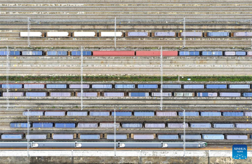 Ferrovia China-Laos movimenta mais de 67 milh?es de toneladas de carga