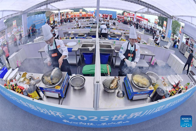 8a Conferência Mundial de Culinária de Sichuan realizada em Leshan, sudoeste da China
