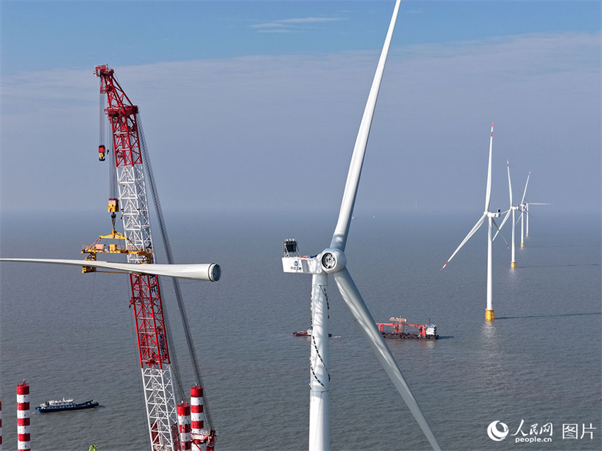 China: projeto de energia eólica offshore mais distante da costa conecta à rede elétrica